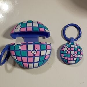 Colorful Disco Ball AirPods Case and Keychain